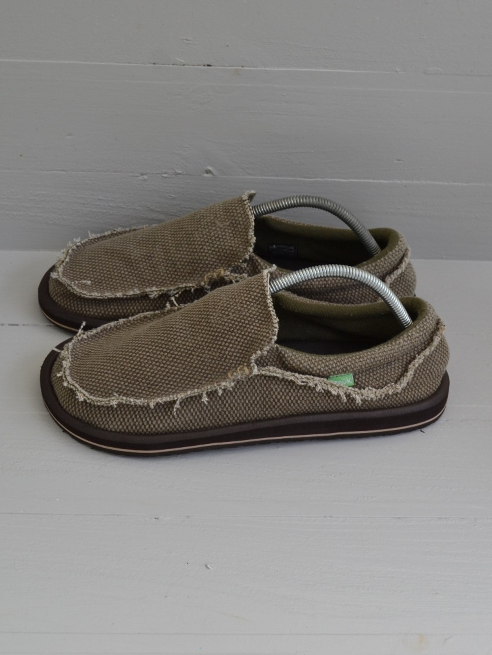 Sanuk Men's Chiba Slip On Brown Size 9 Machine Washable #SMF1047-
